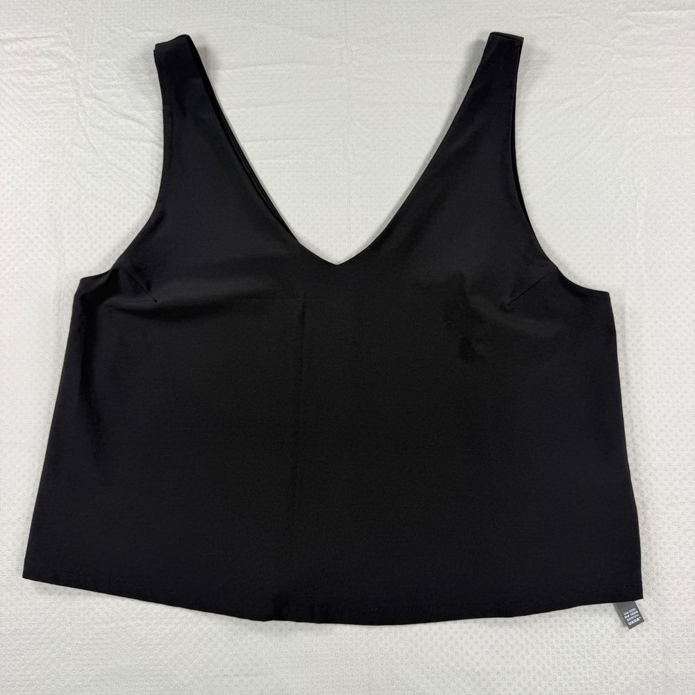 Vuori Black V-Neck Tank Top Womens Medium Athletic Cropped Sleeveless Shirt